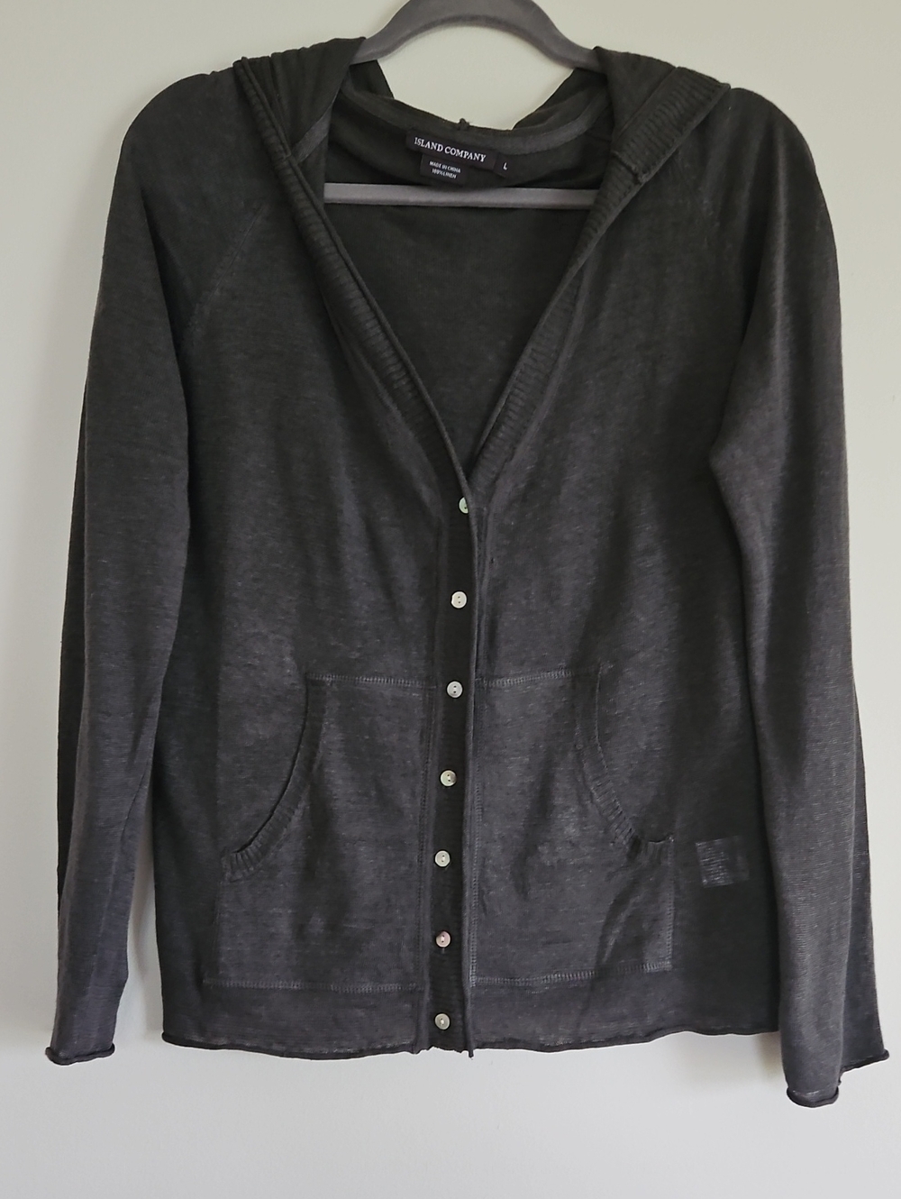 Island Company Linen Knit Hoody Size L